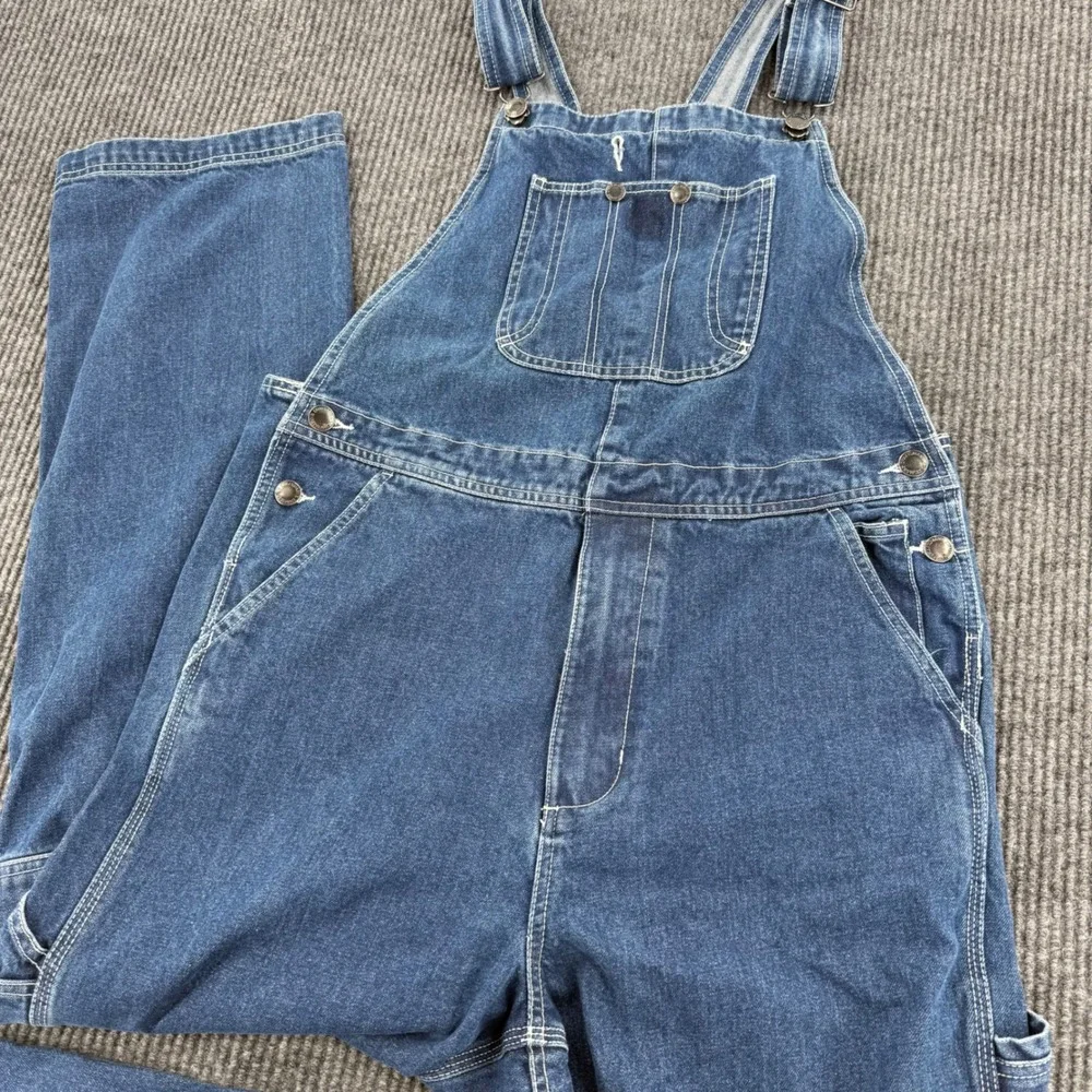 Craftsman Mens 32x32 Blue Denim Carpenter Overalls 100% Cotton Workwear